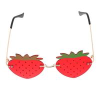 Abaodam Gafas de Sol sin Marco Diseño de Fresa para Fiesta Verano, Cómodas y Resistentes, Ideales para Mascaradas y Graduaciones
