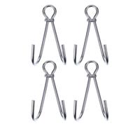 Abaodam Gancho Doble para Buceo de Acero Inoxidable 316 Resistente Corrosión Gancho de Arrecife Subacuático para Corrientes Set de 4 Piezas para Equipo de Buceo