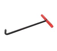 Abaodam Gancho en Forma de T para Tapa de Alcantarilla, Acero Reforzado 43 Cm Funda Antideslizante, Gancho de Tracción Resistente para Puerta Enrollable, Herramienta Práctica