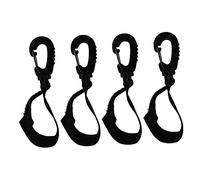 Abaodam Gancho Giratorio Para Cochecito 4 Unidades Para Bolsos y Llaves Percha Gancho Negro