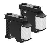 Abaodam Ganchos para Barandillas de Barco Ajustables, Gancho de Alta Resistencia para Defensa Marina, Percha para Guardabarros de Embarcaciones, 2 Piezas Negro, Accesorios para