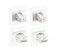 Abaodam Ganchos para Barra de Cortina Autoadhesivos 4piezas Clips Abs para Soporte de Barra Telescópica sin Taladrar Ideales para Baño