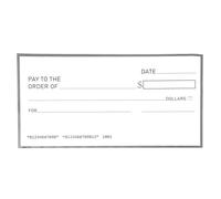 Abaodam Gigante Cheques Falsos Borrado Seco 76,2x40,6 Cm para Bromas y Presentaciones, Papel Reutilizable de Gran Tamaño para Fiestas, Donaciones y Recaudación de Fondos