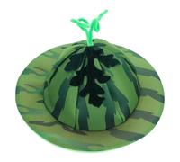 Abaodam Gorro de Sandía de Terciopelo y Tela No Tejida para Adultos, Diseño Creativo y Cómodo para Carnavales y Fiestas Divertidas