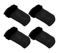 Abaodam Guantes Antiarañazos para Gatos 4 Piezas Negro L, Cubiertas Protectoras de Garras de Malla Transpirable Ajustables, Botas para Patas de Mascota para Baño, Aseo y