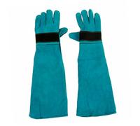 Abaodam Guantes Antimordeduras para Perros y Gatos Guantes de Sintético de Manga Larga Protección para Alimentación y Baño Azules 1 Par