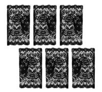 Abaodam Guantes de Encaje sin Dedos para Mujer, 3 Pares Negros, Ligeros y elásticos para conducción y Fiestas, Talla única, Protectores de Manos Transpirables y multifuncionales