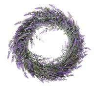 Abaodam Guirnalda Decorativa de Flores Artificiales de Lavanda Violeta, Colgante para Puerta de Entrada, Tamaño Mediano, Decoración de Hogar Primaveral, Resistente Decoloración, Adecuado