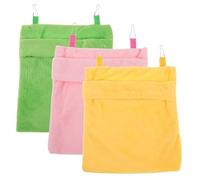Abaodam Hamaca Colgante para Mascotas Pequeñas 3 Piezas Saco de Dormir para Hámster y Petauros del Azúcar y Transpirable para Jaula Uso Invierno y Verano 24,4 X 16,5 Cm