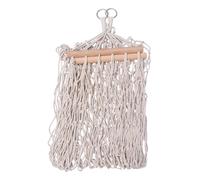 Abaodam Hamaca de Ocio de Algodón con Palo de Madera, Hamaca de Malla para Exteriores, Silla Colgante Ligera y Duradera con Bolsa de Tela para Camping, Senderismo y Jardín