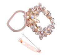 Abaodam Hebilla de Bufanda Dorada Diseño Creativo y Delicado en Aleación y Zircon para Decoración de Ropa y Porta Bufandas Elegante
