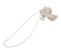 Abaodam Hebilla Magnética para Cortinas Diseño de Gato Sujeta Cortinas Metálica sin Perforación Color Plata Soporte Decorativo para Sala y Dormitorio Abrazadera para Decoración