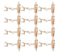 Abaodam Hebilla Metálica para Bolso 12 Pcs con Colgante de Ciervo Dorado Claro Cierre de Clip Lateral para Accesorios de Bolsos DIY Herrajes Resistentes para Mochilas Artesanales