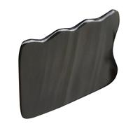 Abaodam Herramienta de Masaje Corporal de Cuerno de Búfalo Negra Diseño Ondulado para Masaje Facial y Corporal en Casa, Placa Raspadora Multi-funcional para Cuidado Piel