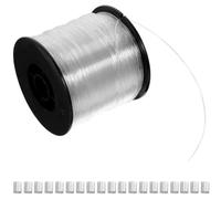 Abaodam Hilo de Pescar Invisible Sedal de Nailon Transparente, Flexible, con Mangas de Bucle, para Colgar Decoraciones y Uso Doméstico