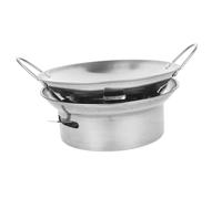 Abaodam Hornillo De Alcohol Olla De Camping Acero Inoxidable Fácil De Limpiar Resistente