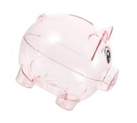 Abaodam Hucha Cerdito Grande Transparente para Alcancía Decorativa de Banco de Monedas para Mesa Regalo Original para Cumpleaños y Navidad