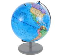 Abaodam Hucha Infantil con Diseño de Globo Terráqueo Metálico Pintado para Ahorrar Dinero Educativa con Mapa Global Portátil y Decorativa Estudiantes Almacenamiento Seguro