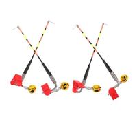 Abaodam Indicador de Picada LED para Pesca Orilla Alarma Sonora de Picada con Luz Nocturna Constante 4 Piezas Sensibles y Resistentes para Pesca de Carpas