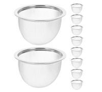 Abaodam Infusores de Té de Malla Fina y Filtro de Tetera de Acero Inoxidable 10 Unidades 7 CM Diámetro para Infusión de Hojas Sueltas en Casa