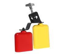 Abaodam Instrumento de Percusión Versátil Bloque de Plástico y Cencerro Bicolor de Abs y Aleación de Zinc Portátil para Educación Musical y Presentaciones