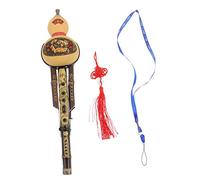 Abaodam Instrumento Tradicional Chino Hulusi de Bambú Hecho a Mano, Decorativo para Mejorar la Percepción Musical, 1 Set en Estilo Étnico para Principiantes