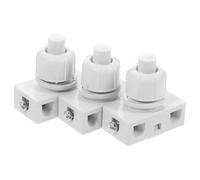 Abaodam Interruptor Retro 3 Piezas, Material Abs y Cobre de Botón Autolock Blanco Fácil de Operar para Lámparas y Electrodomésticos en Transporte y Uso Doméstico
