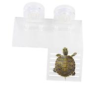Abaodam Isla Flotante Tortuga Turtle Dock Plataforma Tortugas Tomen El Sol con Ventosas Blanca Talla s para Acuarios y Estanques