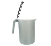 Abaodam Jarra de Agua Térmica de Plástico Negro de 2000 Ml con Tapa Desmontable y Asa, Adecuado para Limonada y Cenas de Acción de Gracias Reutilizable