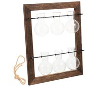 Abaodam Jarrón De Pared De Madera Macetero De para Colgar De Plantas De Doble Capa Decoración De Pared De Estilo Nórdico