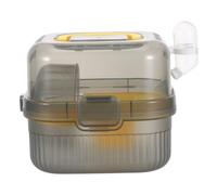 Abaodam Jaula Transportadora Portátil para Mascotas Pequeñas Doble Capa Fondo Desmontable y Ventilación Amplia Transportín para Hámster Cobayas y Hurones Color Amarillo Tamaño