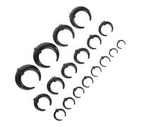 Abaodam Joyería para Expansor de Tabique Nasal 18 Piezas de Anillos de Acrílico Forma Estirar Nariz y Orejas Surtido de Tamaños de 1,6 Mm a 10 Mm Diseño Unisex Kit Fácil de Transportar