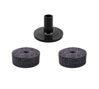 Abaodam Juego De 12 Accesorios De Fieltro y Tuercas De Para Platillos Para Batería Plateadas y Grises