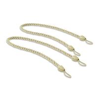 Abaodam Juego de 2 Abrazaderas para Cortinas Beige de Poliéster Diseño Simple, Ideales para Decorar Cortinas en Salón o Sala de Estar