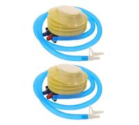 Abaodam Juego de 2 Bombas de Pie para Inflar Balones y Juguetes de Playa, con 4 Tapones y Extractor, Material Plástico, Compatible Fitness y Camping