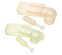 Abaodam Juego de 2 Herramientas para Lentes de Contacto Blandas, Pinzas y Aplicador de Succión, Kit Portátil en Colores Amarillo y Verde, Accesorio Ergonómico para Extracción E