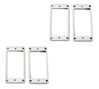 Abaodam Juego De 2 Pares De Placas De Cubierta Con Marcos De Pastillas Curvos Y Anillos De Montaje Para Guitarras Eléctricas.