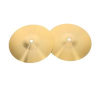 Abaodam Juego de 2 Platillos Crash de Batería de Jazz de Latón Dorado, Portátiles y Resistentes, Ideales para Aprendizaje y Presentaciones Musicales