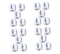 Abaodam Juego de 20 dados de aprendizaje de matemáticas, accesorios para el aula para enseñanza divertida, dados matemáticos para el desarrollo del pensamiento crítico y habilidades de resolución de