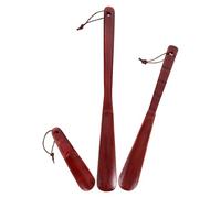 Abaodam Juego de 3 Calzadores de Madera Duradera para Personas Mayores, Calzador Alto y Largo, Herramienta Práctica para Facilitar Ponerse Zapatos, Adecuado para Uso Diario y Viajes,