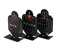 Abaodam Juego de 3 Dianas Pequeñas de Metal para Tiro al Blanco Tablero Giratorio Abatible para Entrenamiento de Precisión Interiores y Exteriores Accesorio Compacto y Resistente de