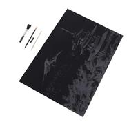 Abaodam Juego de 4 Piezas para Pintura Raspada DIY Imagen para Rascar de Vista Nocturna de Fuji, Incluye Palillo de Bambú, Bolígrafo Chapado en Oro y Pincel Negro para Manualidades Papel
