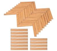 Abaodam Juego de 40 Piezas Suelo Casa de Muñecas Miniatura, Baldosas Plásticas Imitacion Madera Blanca, Accesorios Modulares para Decoración y Bricolaje en Mini Casas