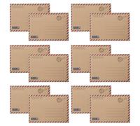 Abaodam Juego de 48 Sobres Vintage de Papel Kraft Reciclado, Tamaño Estándar, Color Marrón Retro, para Cartas, Tarjetas de Felicitación y Correo Aéreo, Papelería Retro para Invitaciones