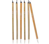 Abaodam Juego de 6 Pinceles de Caligrafía de Bambú para Principiantes, Fáciles de Usar, Ideales para Caligrafía Tradicional y Pintura Artística