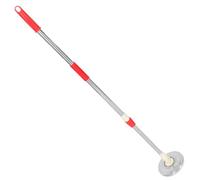 Abaodam Juego de Accesorio para Palo de Fregona Giratorio, Poste Telescópico de Acero Inoxidable Reforzado, Mango Rojo Desmontable, Repuesto para Cabezal Redondo, Suministros