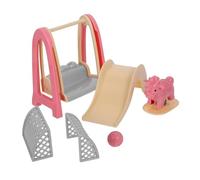 Abaodam Juego de Accesorios para Casas de Muñecas Columpio, Tobogán, Caballo Mecedor y Portería de Fútbol en Miniatura, Decoración para Escenas de Mini Casa y Bricolaje, Adorno