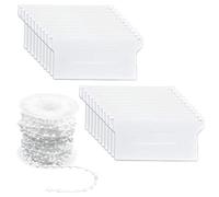 Abaodam Juego de Accesorios para Persianas Verticales Placa Inferior de Plástico Blanco, Longitud Ajustable para Sala y Cocina, Mejora la Durabilidad