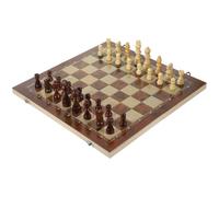 Abaodam Juego De Ajedrez De Madera Plegable 39x39 Cm para Niños y Adultos, Tablero Multifuncional Piezas Suaves, Portátil para Viajes, Casa y Escuela