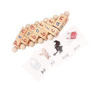 Abaodam Juego de Bloques de Letras Giratorias y Ortografía en Inglés para Niños, Tamaño Mediano, Material Seguro, Juguete Educativo Montessori para Bebés y Niños, Desarrollo Cognitivo